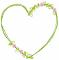 Preview: Blumenranke doodle Herz